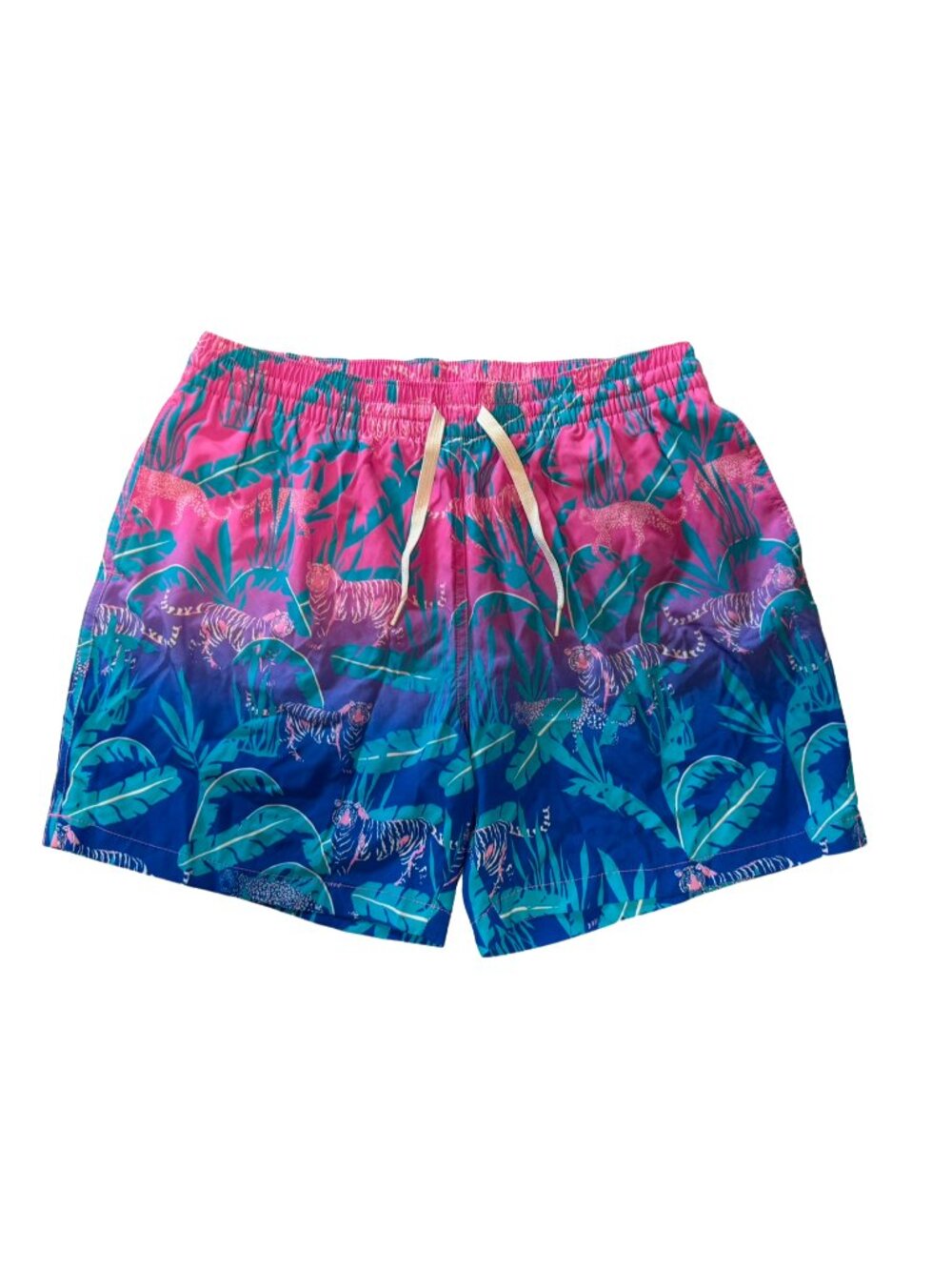 Chubbies Swim Shorts – Pink/Purple/Blue Tropical Tiger Gradient - Size L